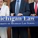 Supreme Court of the United States Associate Justice Elena Kagan (left), Dean Evan Caminker (center) and Board of Regents Chair Laurence Deitch (right) before cutting the ribbon to South Hall Friday. Daniel Brenner I AnnArbor.com